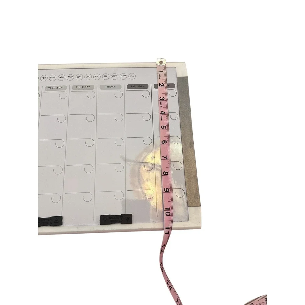 Magnetic Dry Erase Monthly‎ Calendar Board White Grey Marble Frame 14x11 85459